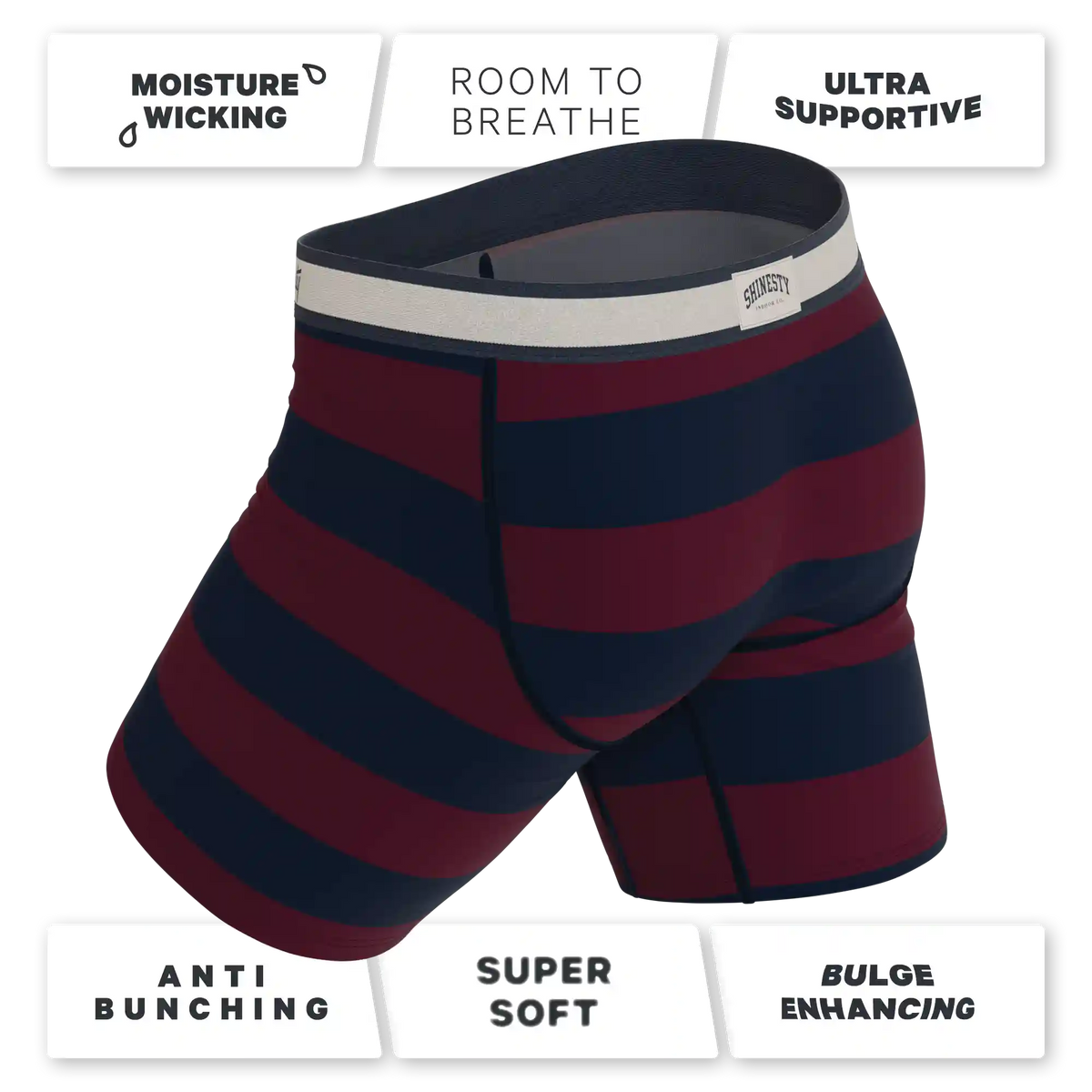 The Pitch | Rugby Stripe Ball Hammock® Boxer - Long Leg