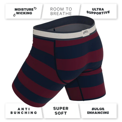 The Pitch | Rugby Stripe Ball Hammock® Boxer - Long Leg