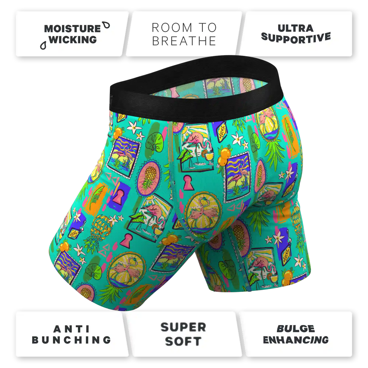 The Island Time | Pineapple Scene Ball Hammock® Boxer - Long Leg