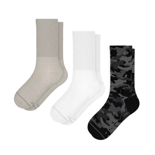 The Military Three | Heel Hammock™ Crew Socks 3 Pack