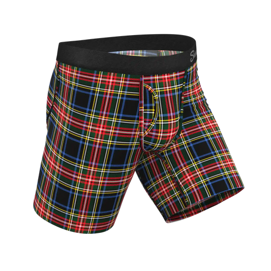 The Cappuccino | Holiday Tartan Plaid Ball Hammock® Boxer - Long Leg