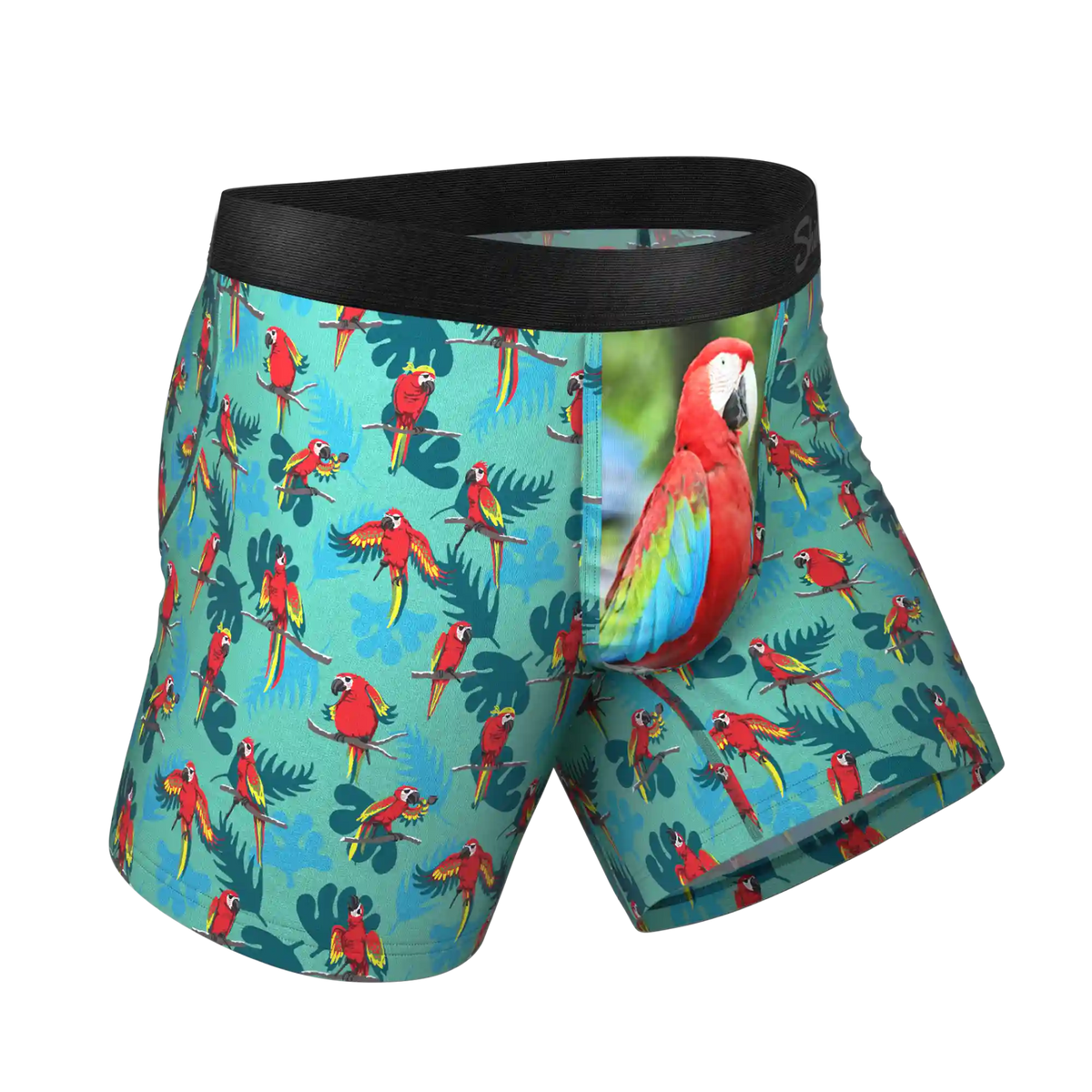 The Squawk Tease | Tropical Parrot Ball Hammock® Pouch Underwear