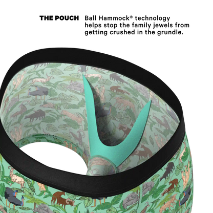 The Hornography | Tropical Animals Ball Hammock® Pouch Trunks Underwear