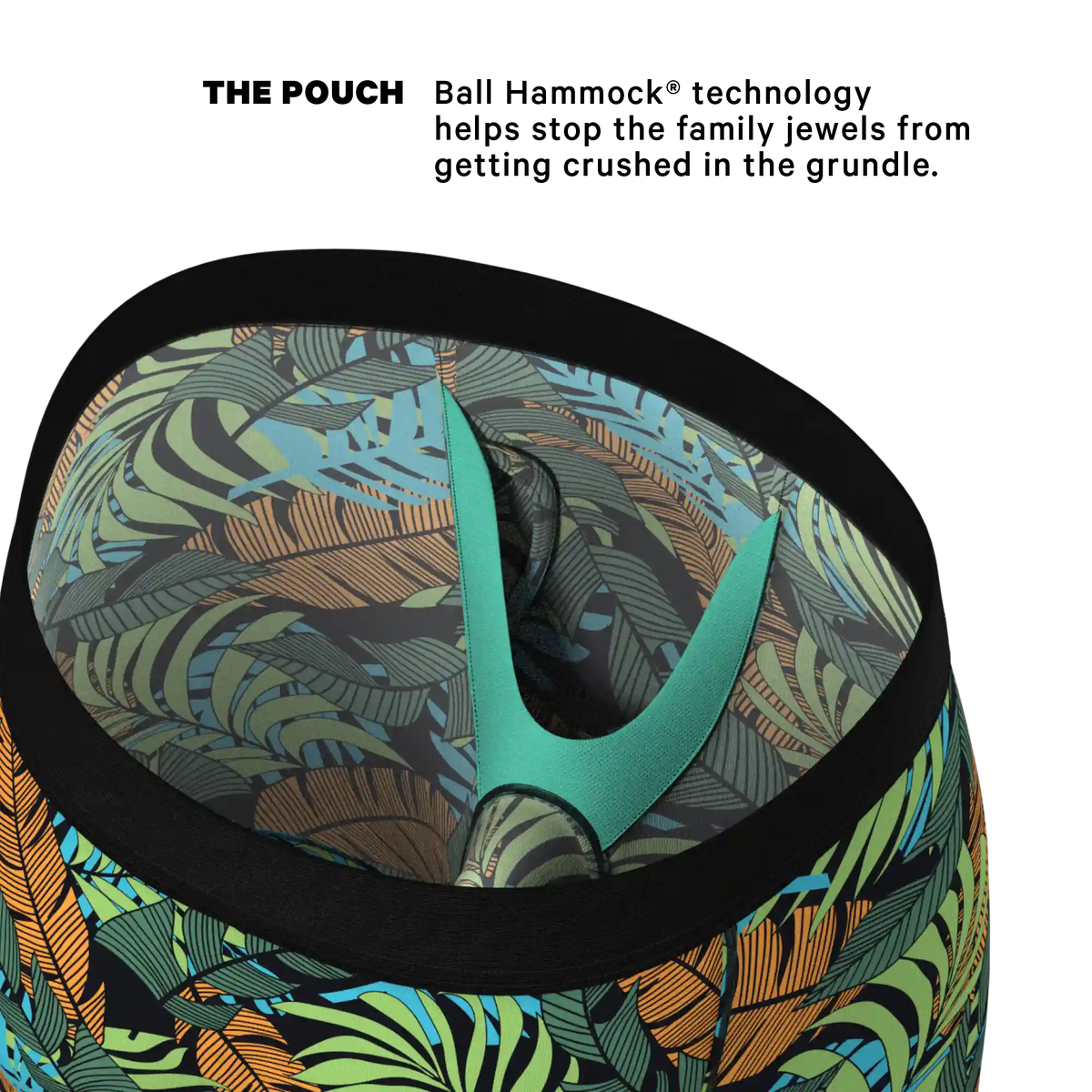 The Botanist | Tropical Leaves Ball Hammock® Boxer - Long Leg