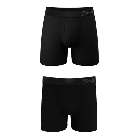 The Threat Level Midnight | Black Father Son With Fly Ball Hammock® Pouch Underwear 2 Pack