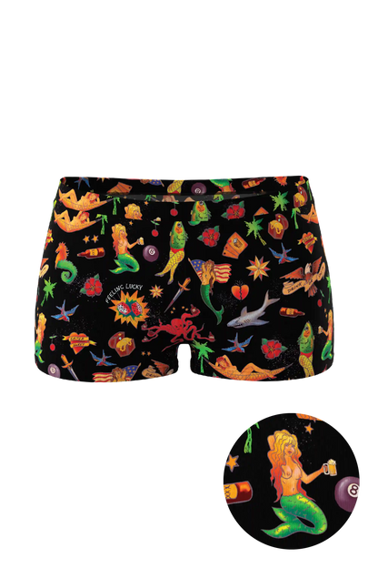 The Tight Ship | Sailor Tattoos Modal Boyshort Underwear