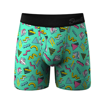 The Afternoon Arcade | Retro Geometric Ball Hammock® Pouch Underwear With Fly