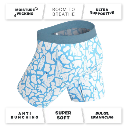 The Polar Polka | Polar Bear Scene Ball Hammock® Boxer - Long Leg