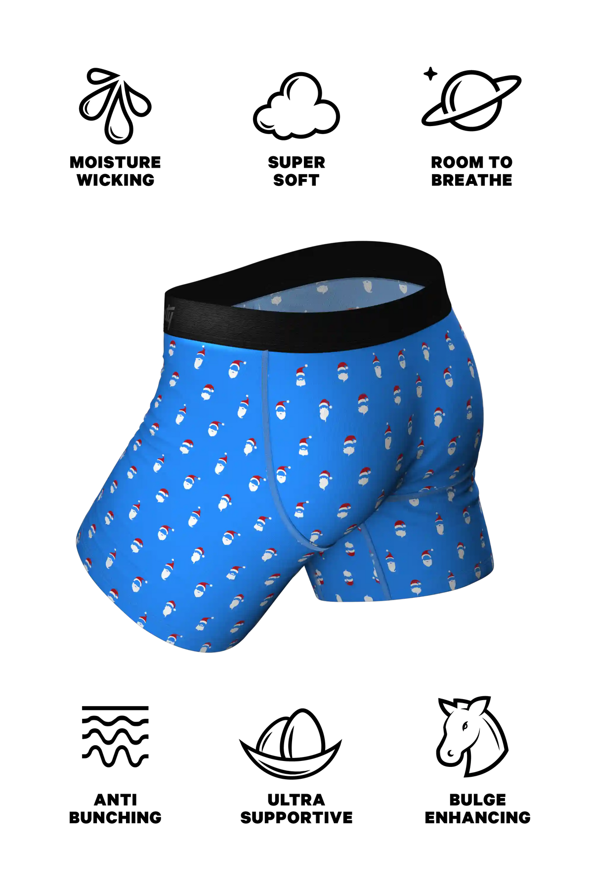 The 50 Shades Of Santa | Holiday Ball Hammock® Pouch Underwear With Fly
