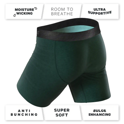 The Tree Falls | Forest Green Ball Hammock® Boxer - Long Leg