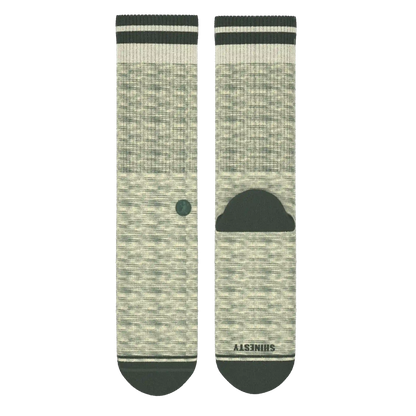 The Illusion | Green Pattern Heel Hammock™ Crew Socks