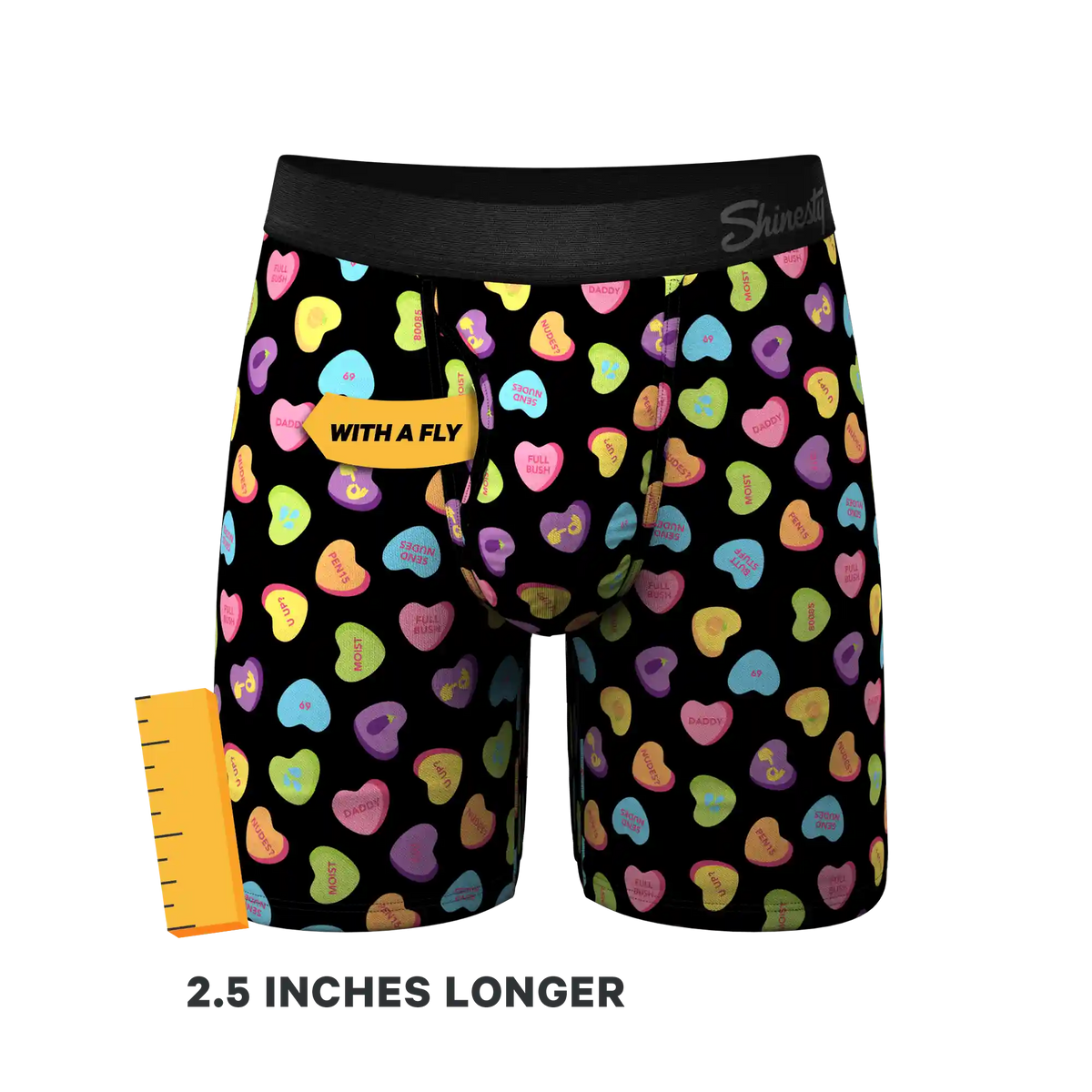 The Smooth Talker | Candy Hearts Ball Hammock® Boxer - Long Leg