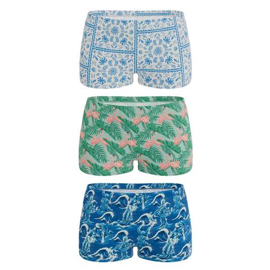 The Mediterranean Mischief | Boyshort Underwear 3 Pack