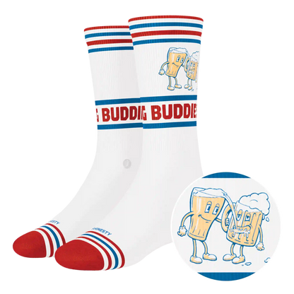 The Drinking Buddies | Beer Heel Hammock™ Crew Socks