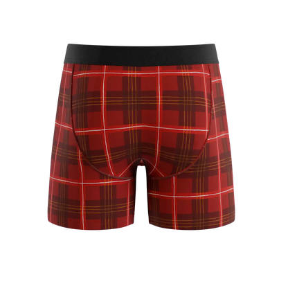 The Partridge | Red Cozy Plaid Ball Hammock® Pouch Underwear