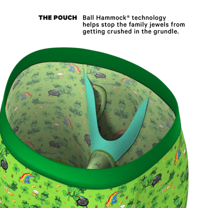 The 3 Leafs To The Wind | St Patricks Day Clovers Ball Hammock® Boxer - Long Leg