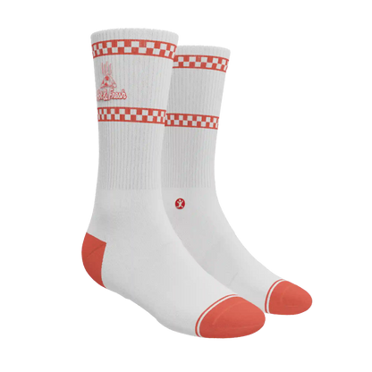 The Hot & Fresh | Pizza Box Heel Hammock™ Crew Socks