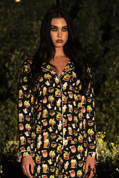 The Potions Pub | Halloween Cocktail SleepDeep™ Women’s Long Sleeve Pajama Set