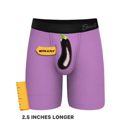 The Double Entendre | Eggplant Ball Hammock® Boxer - Long Leg