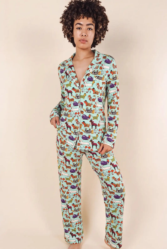 The Halloweenies | Halloween Dogs SleepDeep™ Women’s Long Sleeve Pajama Set