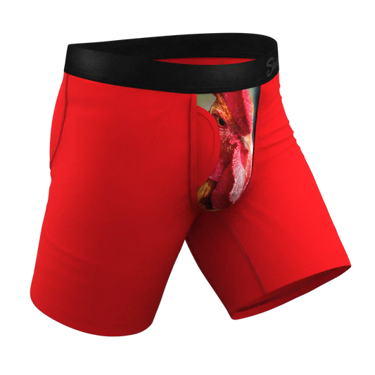 The Early Risers | Barnyard Rooster Ball Hammock® Boxer - Long Leg