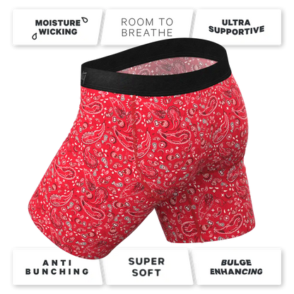 The Outlaw | Naughty Paisley Ball Hammock® Boxer - Long Leg