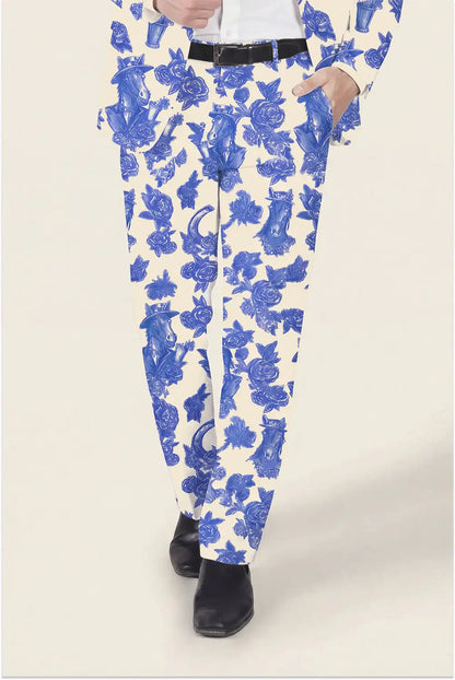 The Thoroughbred | Blue Spring Toile Suit Pants