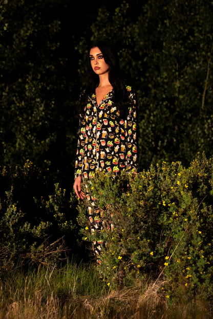 The Potions Pub | Halloween Cocktail SleepDeep™ Women’s Long Sleeve Pajama Set