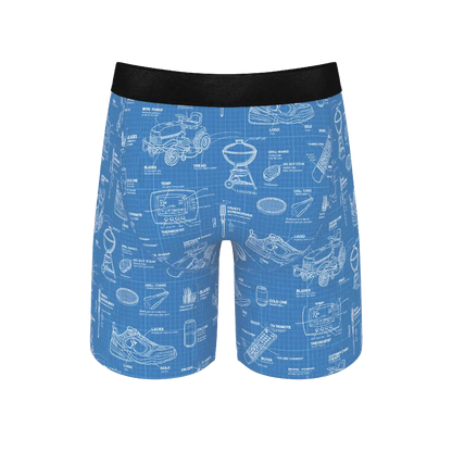 The Man With A Plan | Blueprint Ball Hammock® Boxer - Long Leg