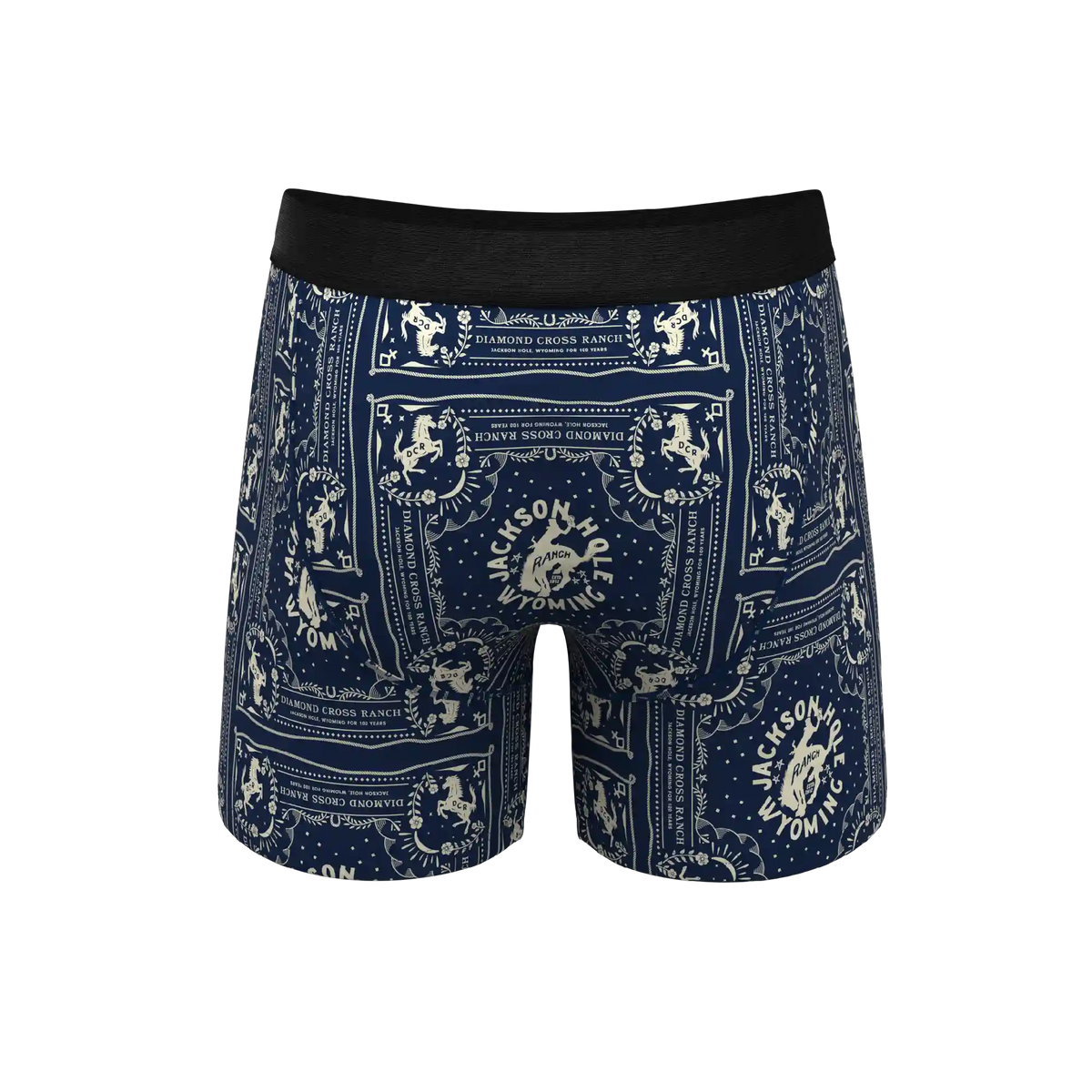 The Wrangle 'Em | Blue Bandana Shinesty x Diamond Cross Ranch Ball Hammock® Pouch Underwear With Fly