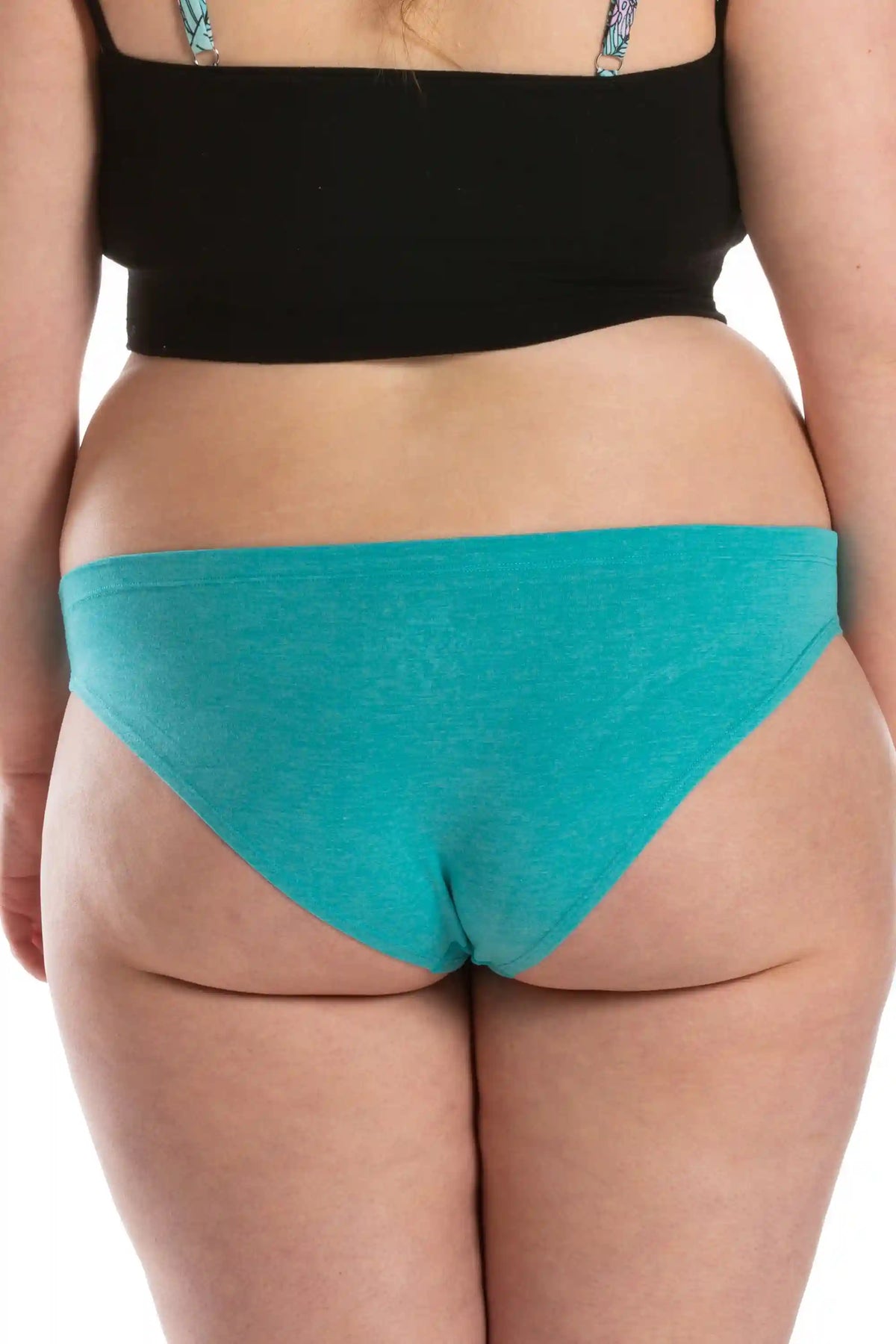 The Nerves of Teal | Teal Heather Modal Bikini Underwear