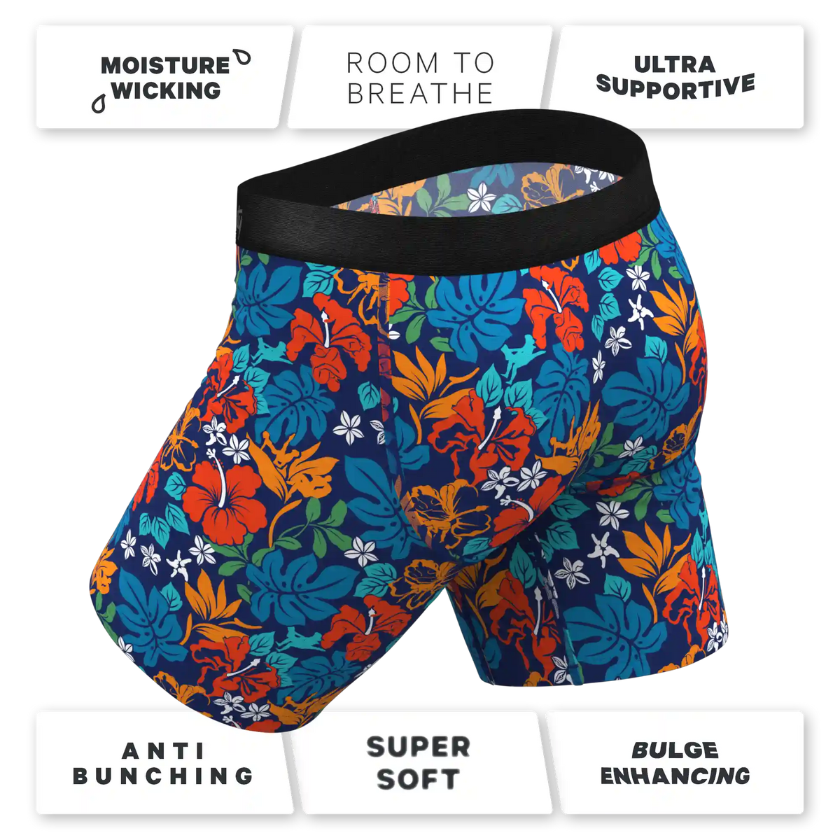 The Get Lei'd | Naughty Tropical Ball Hammock® Boxer - Long Leg