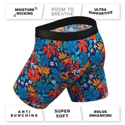 The Get Lei'd | Naughty Tropical Ball Hammock® Boxer - Long Leg