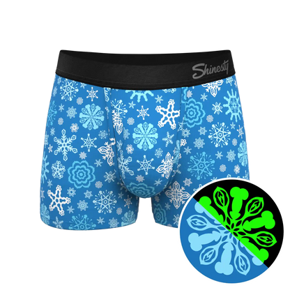 The Melt In Your Mouth | Glow In The Dark Naughty Snowflakes Ball Hammock® Pouch Trunks Underwear