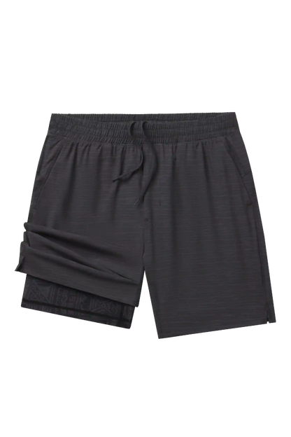 The Tribal Council | Grey Tonal Island Block Ball Hammock® 7 Inch Athletic Shorts