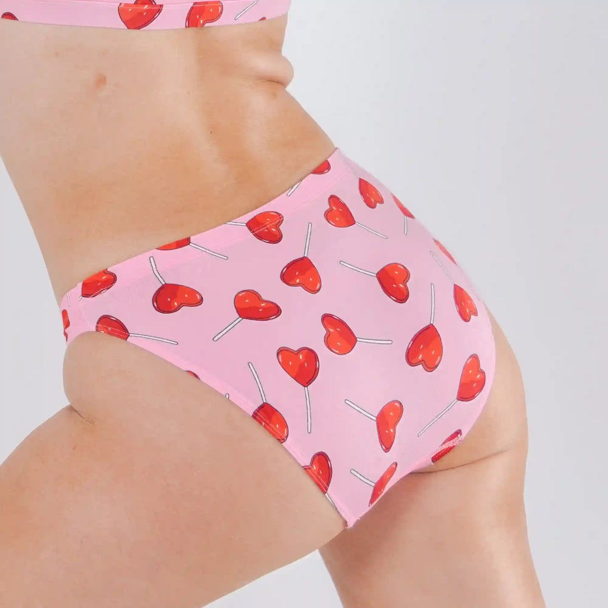 The Suckered In | Heart Lollipop Modal Bikini Underwear