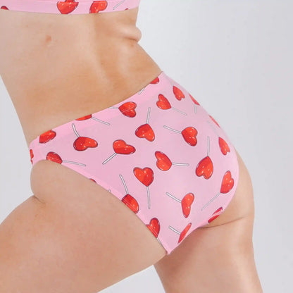 The Suckered In | Heart Lollipop Modal Bikini Underwear