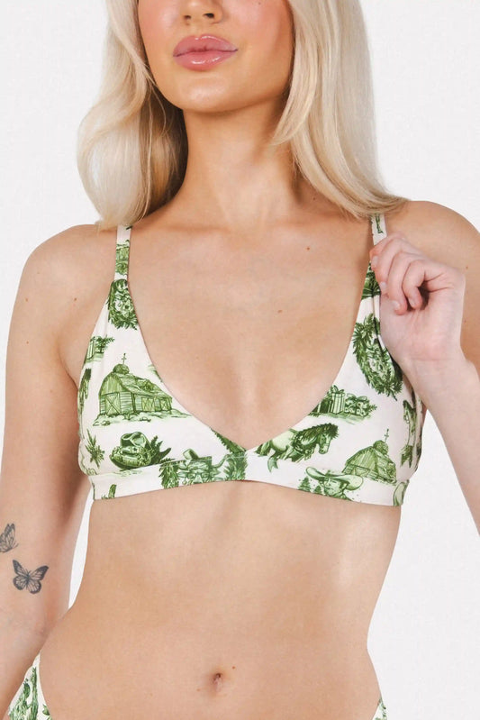 The Western Wonderland | Western Toile Boob Hammock™ Triangle Bralette