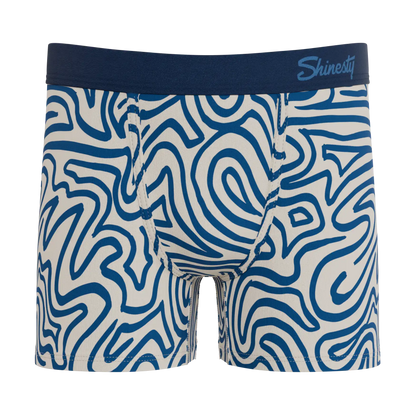 The Rio Grande | Abstract Navy Line Youth Boxer Briefs