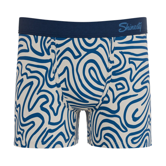 The Rio Grande | Abstract Navy Line Youth Boxer Briefs