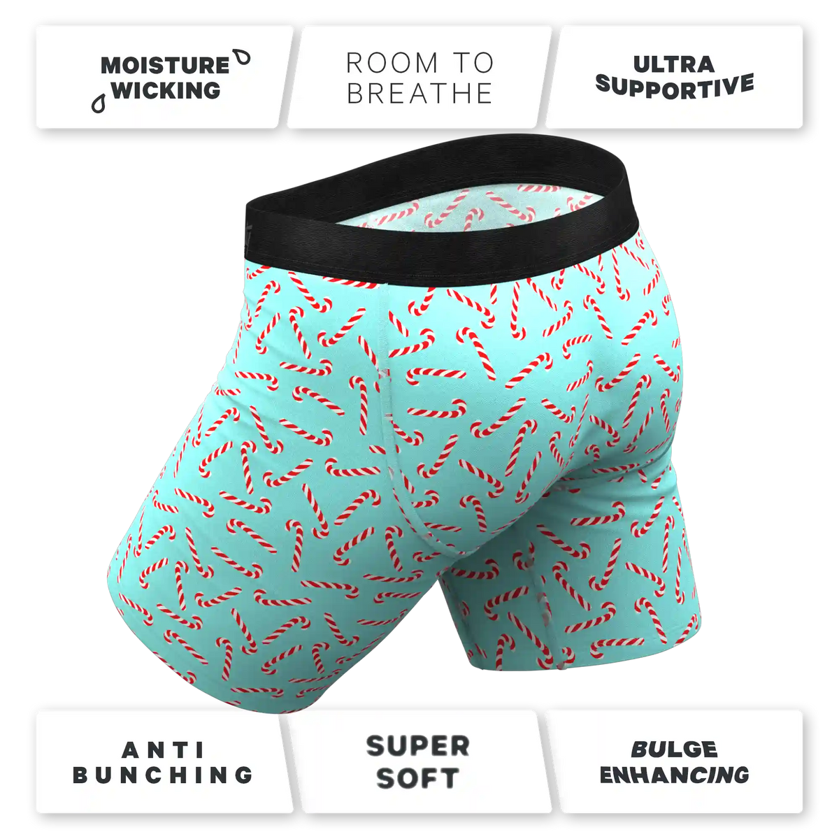 The Peppermint Pimp Canes | Candy Cane Ball Hammock® Boxer - Long Leg