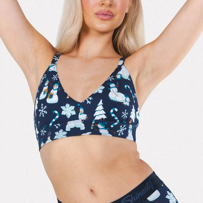 The Big Blizzard | Naughty Snowmen Boob Hammock™ Plunge Bralette