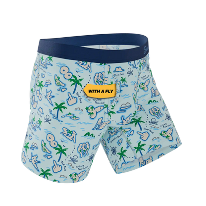 The Pirate's Booty | Naughty Map Ball Hammock® Pouch Underwear With Fly