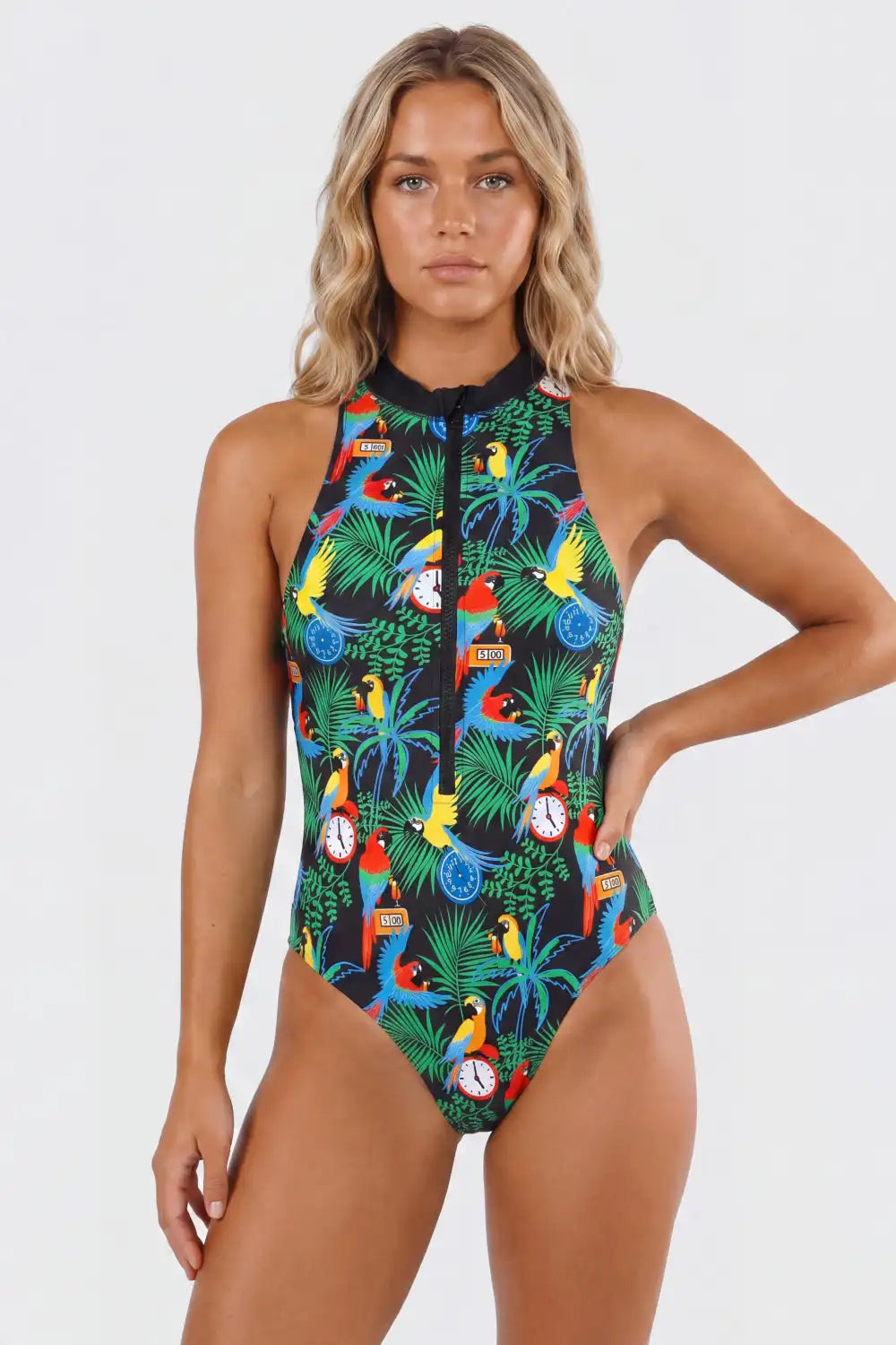 The 5 O'Clock Somewhere | Margaritaville® Zip Up One Piece Swimsuit