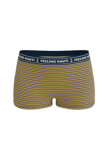 The Regatta | Navy and Yellow Terry Modal Boyshort
