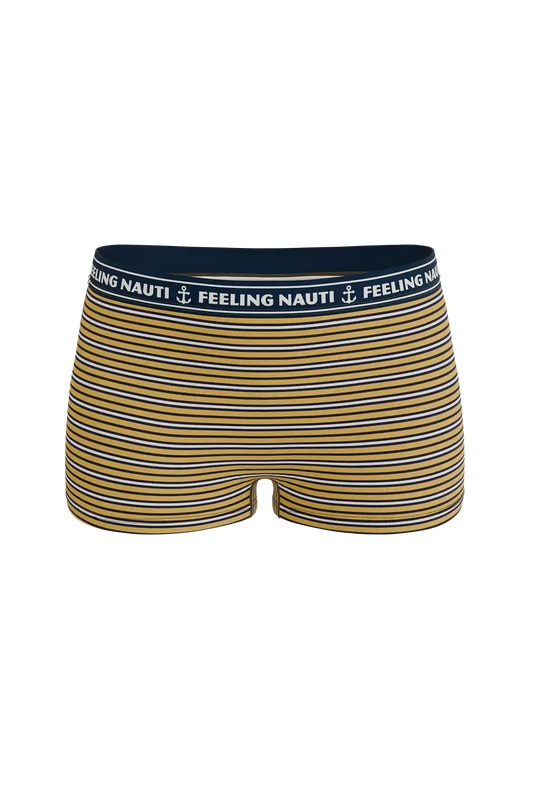 The Regatta | Navy and Yellow Terry Modal Boyshort