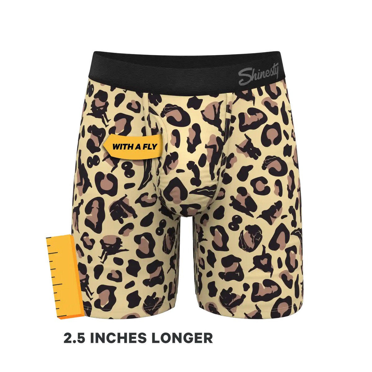 The Primal Passion | Naughty Cheetah Print Ball Hammock® Boxer - Long Leg