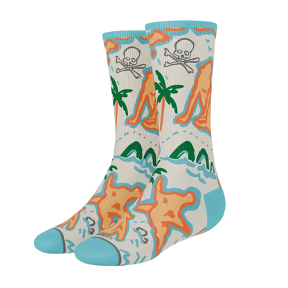 The Pirate's Booty | Naughty Map Heel Hammock™ Crew Socks