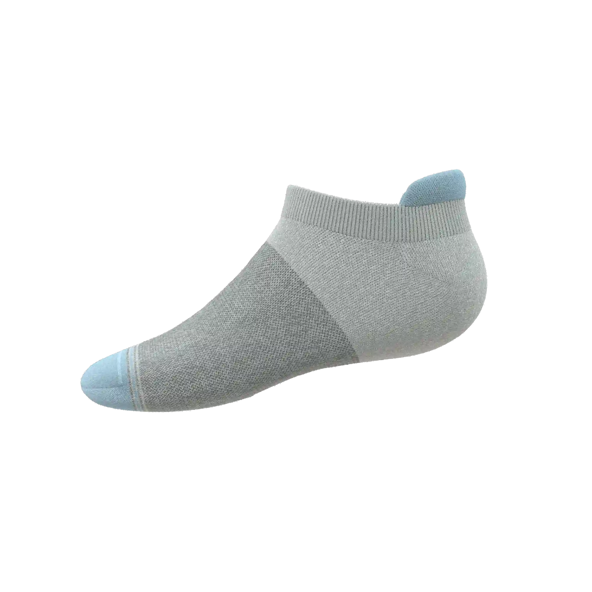 The Pacific Blue | Blue Grey Tri Color Block Heel Hammock™ Ankle Socks 3 Pack