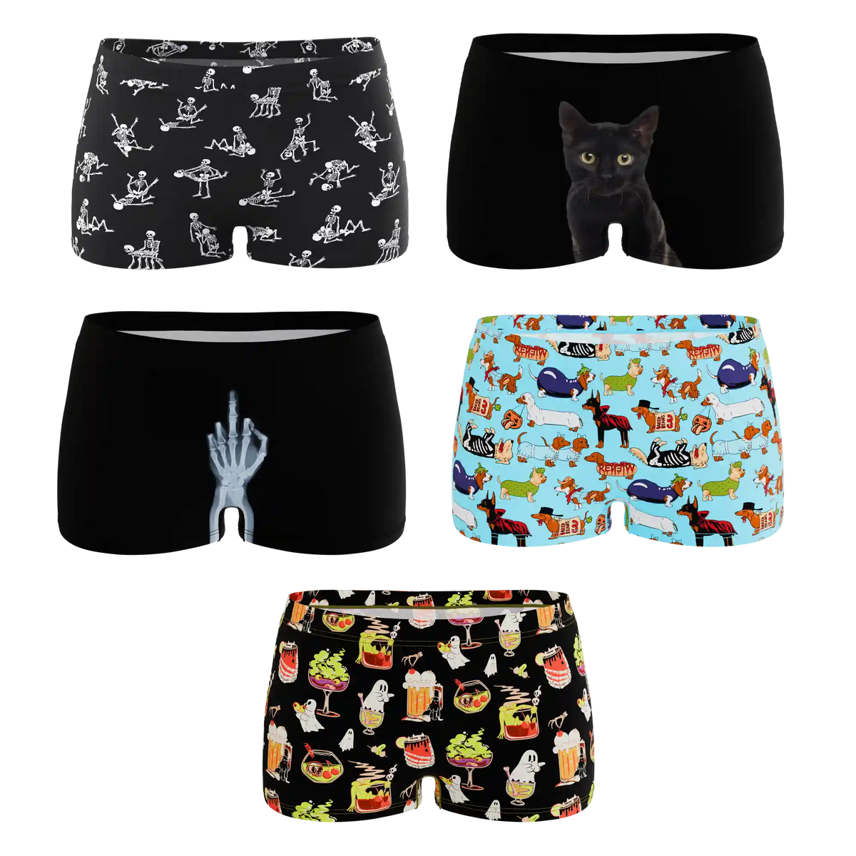 The Halloweird | Boyshort Underwear 5 Pack